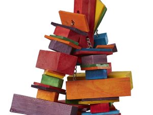 jouet perroquet multi wood square